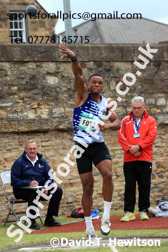 Decathlon Shot Putt, 2024 EAP International Combined events, Hewcham, Northumberland.  Photo: David T. Hewitson/Sports for All Pics